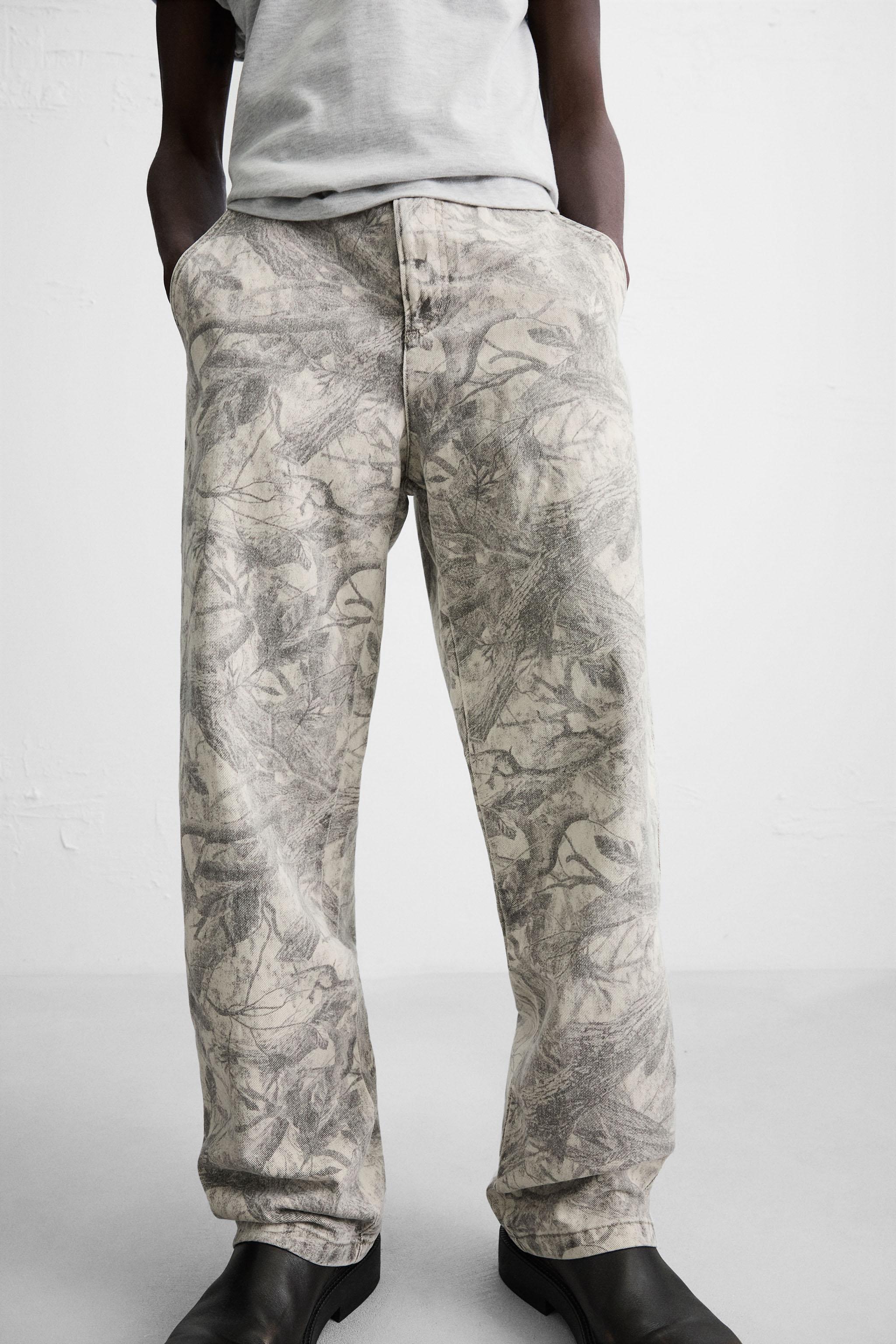 ABSTRACT PRINT CARPENTER PANTS